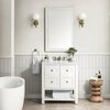 James Martin Vanities Breckenridge 30in Single Vanity, Bright White w/ 3 CM White Zeus Top 330-V30-BW-3WZ